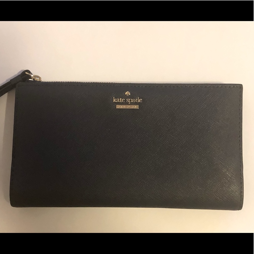 Kate Spade Cameron street Eliza blazer blue wristlet wallet